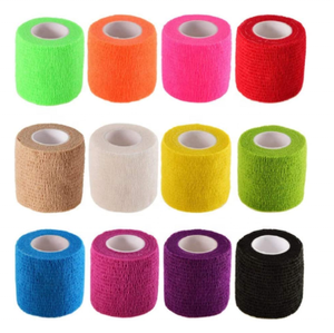 شريط رياضي مرن ذاتي اللصق خفيف الوزن وقابل للتنفس ومريح بعرض 5 سم، ضمادات لاصقة قطنية لتخفيف آلام العضلات مع أكسيد الزنك - Product Image 6