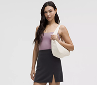 Sac bandoulière en nylon personnalisé pour femme, style tote, avec fermeture éclair et doublure, modèle Moon Tiny Dumpling