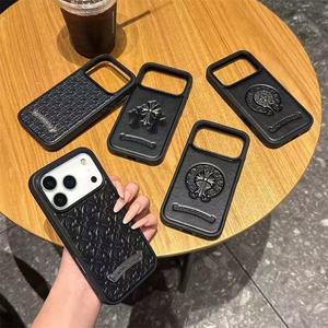 เคสโทรศัพท์มือถือลายกากบาทสำหรับ iPhone 17เคสนิ่มโครเมี่ยม DIY แบรนด์อินเทรนด์ iPhone 16 15 14 PRO MAX <span class=keywords><strong>Heart</strong></span> 13 PLUS - Product Image 1