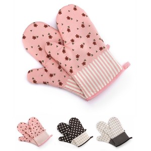 Guantes para horno de 28 cm resistentes al calor para hornear y usar en el horno con diseño de lunares - Product Image 4