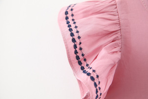 ชุดเดรสเด็กผู้หญิงสีแดงล้วน แต่งโบว์ แฟชั่นฤดูร้อน ขายส่งเสื้อผ้าเด็ก - Product Image 6