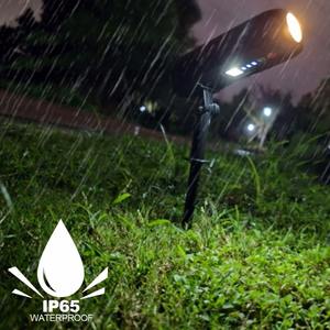 Lampe projecteur solaire réglable, éclairage solaire encastré, étanche IP65, pour aménagement paysager, éclairage mural extérieur - Product Image 5
