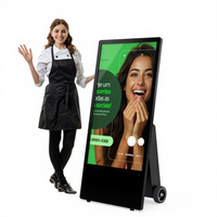Outdoor-Aufzug Tragbarer Akku Android Digitaler Poster-LCD-Werbeplayer Touchscreen-Monitor FHD 2500 Nits Helligkeit