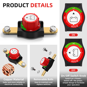 Interruttore Master Batteria 275A Bipolare 48V Impermeabile, Interruttore di Disconnessione Batteria DC 48 Volt, Isolatore Batteria Auto, Camper, Marino - Product Image 4