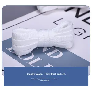 Tali Sepatu <span class=keywords><strong>Custom</strong></span> Cetak Baru 2025, Tali Sepatu Lapis Lilin Pipih untuk Sepatu Lari Sneakers Grosir Partai Besar Warna Campur - Product Image 4