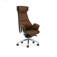 Chaise de bureau de direction moderne et luxueuse, légère, en cuir véritable, siège confortable, hauteur réglable pour ordinateur domestique assis depuis longtemps