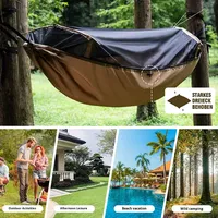 Moustiquaire double pour hamac, ouverture rapide automatique, anti-retournement, capacité 250 kg, imperméable, pour camping et randonnée toutes saisons