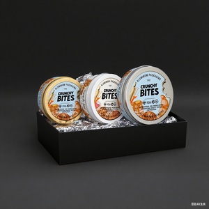 OEM & ODM Custom Food Grade Round Metal Cans High Quality <b>Flat</b> Lid Aluminum Cookie Tin Packaging Box - Product Image 2