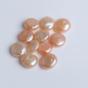 Chaîne de perles bouton blanches de 12-13 mm, perles d'eau douce naturelles en forme de pomme de terre, accessoires de bijoux DIY, perles semi-finies en vrac - Product Image 3