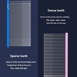 HATELI 16*5.2cm Pettine in Metallo Ecologico per Cani a Pelo Lungo, Design Aperto per Sciogliere i Nodi, per Tutte le Stagioni, per il Bagno e la Pulizia degli Animali Domestici - Product Image 2