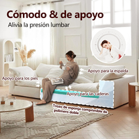 Canapé modulaire de luxe en tissu durable, assise profonde, style nuage, avec coussins en éponge pour salon de villa moderne