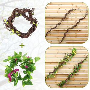 1 branche d'<span class=keywords><strong>arbre</strong></span> artificielle épaisse et pliable, longue et flexible avec feuilles, pour décoration murale intérieure et extérieure, arche de jardin - Product Image 4