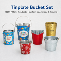 Seau de rangement en métal avec couvercle pour jouets, fournitures de bureau et matériel d'artisanat – Tailles personnalisées, OEM, ODM, faible MOQ, directement de l'usine