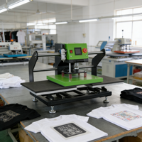 Máquina de Prensa de Calor Neumática de Doble Estación para Formato Grande, Máquina Automática de Transferencia de Calor por Sublimación para Camisetas, para Impresión de Prendas