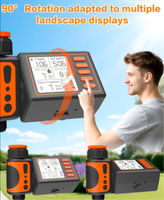 Programmateur d'arrosage de jardin FUJIN avec écran LCD, minuterie d'arrosage électronique automatique, contrôleur d'irrigation plug-and-play FJKM004C-2