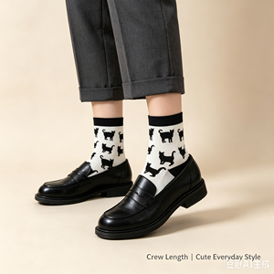 Calcetines de Algodón Suave con Estampado de Gatos para Mujer, Calcetines Casuales de Media Pantorrilla para Uso Diario, Venta al por Mayor y al Detal - Product Image 2