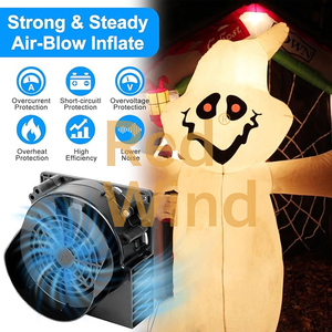 Ventilateur soufflant électrique 12V en plastique DC Red Wind – Meilleur prix – Remplacement pour costume gonflable d'Halloween – OEM personnalisable - Product Image 5