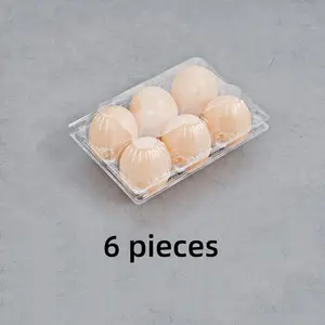 Fabricante de China de alta calidad, tamaño personalizado, bandeja de plástico para 6 huevos, bandeja reutilizable para mascotas para almacenamiento