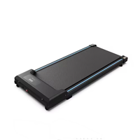 Tapis roulant électrique compact ultra-fin et silencieux de 2,5 CV avec écran LED et 12 programmes pour la maison, le bureau et l'utilisation sur le bureau, vitesse réglable