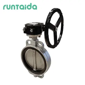 ANSI DN150 6inch Stainless Steel 304 Body Disc Gearbox Butterfly Valve