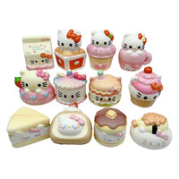 Jouets en mousse PU à impression couleur intégrale, forme de gâteaux et de beignets, à montée lente, avec logo personnalisé, jouet anti-stress en PU