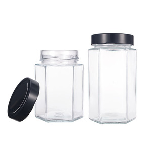 In vendita barattolo di <span class=keywords><strong>vetro</strong></span> miele ermetico esagonale vuoto da 211 <span class=keywords><strong>ml</strong></span> <span class=keywords><strong>250</strong></span> <span class=keywords><strong>ml</strong></span> 495 <span class=keywords><strong>ml</strong></span> con coperchio a vite in metallo - Product Image 3