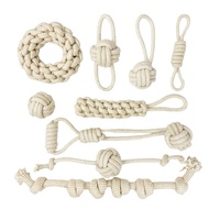 Multi Set Corde de Chanvre Naturel Gris Écologique Jouet Interactif pour Chien Durable Corde en Coton Chanvre Jouet pour Chien