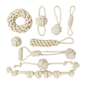 Đa Bộ sinh thái màu xám tự nhiên gai dây Pet <span class=keywords><strong>Dog</strong></span> đồ chơi tương tác bền bông dây gai <span class=keywords><strong>Dog</strong></span> <span class=keywords><strong>Toy</strong></span> Set - Product Image 1