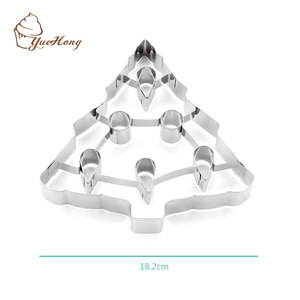 卸売8-1/4 "または21cm3dステンレス鋼大型クリスマス巨大な木の形のクッキー型DIYビスケットクッキー焼きカッター - Product Image 6