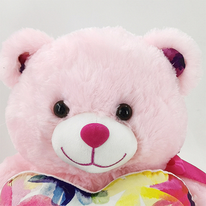 Peluche personalizzato orsacchiotto giocattoli per la festa della mamma con Logo a <span class=keywords><strong>cuore</strong></span> carino <span class=keywords><strong>rosa</strong></span> farcito orsacchiotto bambola mascotte per la festa della mamma - Product Image 4