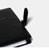 Classeur A5 personnalisé en cuir PU à fermeture magnétique rechargeable avec disque relié à la planification personnelle Couverture de cahier à feuilles mobiles