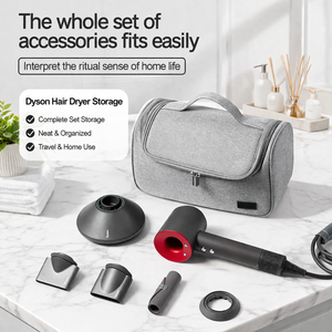 Sac de rangement portable personnalisé <span class=keywords><strong>avec</strong></span> fermeture éclair pour sèche-<span class=keywords><strong>cheveux</strong></span>, baguette à <span class=keywords><strong>boucler</strong></span>, accessoires de maquillage et de toilette, compatible <span class=keywords><strong>Dyson</strong></span> - Product Image 4