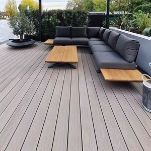 Décoration de <span class=keywords><strong>terrasse</strong></span> Revêtement de sol en Wpc Panneaux gris clair imperméables Composition en Wpc Carreaux de <span class=keywords><strong>terrasse</strong></span> Eco pour <span class=keywords><strong>terrasse</strong></span> - Product Image 6