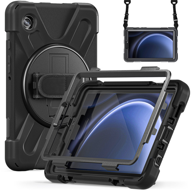 Heavy Duty Armor Rugged Tablet Case for Samsung galaxy Tab A9 Plus X210/SM-X216/SM-X218 with Pen Holder Hand Strap