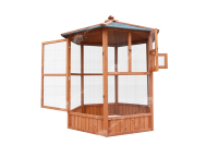 Belle volière d'oiseaux en bois pour volière d'oiseaux Cage à oiseaux extérieure