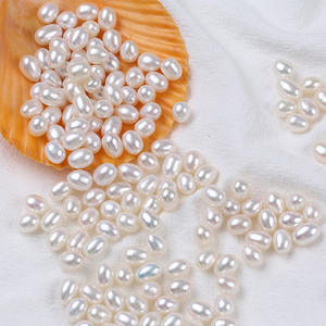 ไข่มุกน้ำจืดทรงข้าวสาร เกรด 3A ธรรมชาติ ขนาด 6 มม. สีขาว สำหรับงาน DIY เครื่องประดับ ต่างหู และจี้ - Product Image 3