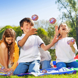 Wholesale 6cm Colorful <b>Squeeze</b> Grape Shape Mesh Squishy Fidget <b>Ball</b> Stress Relief Toys - Product Image 6