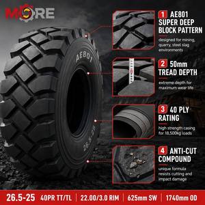 ยาง OTR ขนาด 26.5-25 รุ่น L5 AE801 40PR ลายดอกยางลึกพิเศษ สำหรับงานเหมือง ขุดดิน บดอัดหิน รถดันดิน รถบรรทุกหนัก - Product Image 2