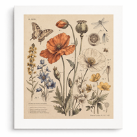 Impression sur toile Giclée botanique personnalisée, papier sans acide, tableau tendu, affiche murale pour salon, décoration intérieure