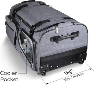 Sac de transport pliable à roulettes pour vêtements, sac de danse avec porte-vêtements, sac de voyage à roulettes pour spectacles, par Kendall Country - Product Image 3