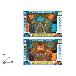 หุ่นยนต์ดีเฟนเดอร์ 2 ใน 1 รถของเล่นหุ่นยนต์แปลงร่าง 18x26x5 ซม. สำหรับเด็กอายุ 3 ปีขึ้นไป - Product Image 1