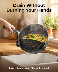 Colador <span class=keywords><strong>de</strong></span> Silicona Plegable TGYWSpace, Resistente al Calor, con Clip para Olla, Colador <span class=keywords><strong>de</strong></span> Pasta <span class=keywords><strong>de</strong></span> Silicona <span class=keywords><strong>de</strong></span> Grado Alimenticio para Cocina - Product Image 3