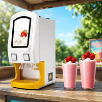 Distributeur de jus réfrigéré à double réservoir 10L*2 pour usage commercial, 110V/220V, logo personnalisé pour la restauration