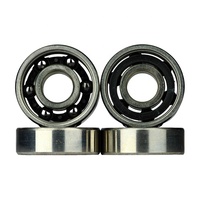 Rodamientos de Bolas de Cerámica Híbridos Inline Quad 608 627, Rodamientos de Cerámica Si3N4, Bolas de Cerámica Negras, Antioxidantes, Acero Inoxidable 440C