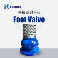 Vanne à clapet en fonte ductile LANHUI PN16 GGG50 à brides, revêtement époxy, filtre de retenue en acier inoxydable SS304, modèle H42X, 100 % testée, fourniture OEM