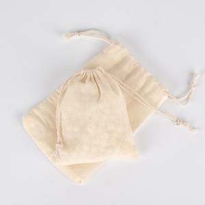 8*10cm Recyclable Pure Cotton Drawstring <b>Bags</b> Nature Craft Use Cloth <b>Tea</b> <b>Bag</b> for Sustainable Green Practices - Product Image 1
