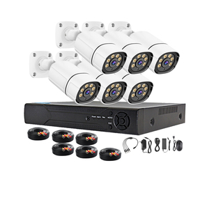 Video giám sát Hệ thống camera đồng trục âm thanh Dual-Light CCTV Camera 6 kênh 5MP TVI Analog với DVR Kit màu tầm nhìn ban đêm - Product Image 1