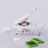 Vente chaude Smile Mom Accessoires de cuisine écologiques en plastique, hachoir à légumes, mandoline, lames en acier inoxydable 18/0 LFGB