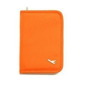 Porta Pasaportes de Tela Oxford Naranja de 7 Pulgadas, Color Sólido, Diseño de Avión, Organizador de Documentos de Viaje, Cartera para Tarjetas y Monedas - Product Image 6