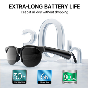 <span class=keywords><strong>Gafas</strong></span> <span class=keywords><strong>de</strong></span> Sol Inteligentes con Música Inalámbrica, Protección UV <span class=keywords><strong>de</strong></span> Alta Definición, para Deportes al Aire Libre, Correr, Ciclismo, con Traductor IA - Product Image 2